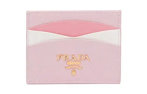 PRADA Saffiano Leather Card Holder Women's Pink