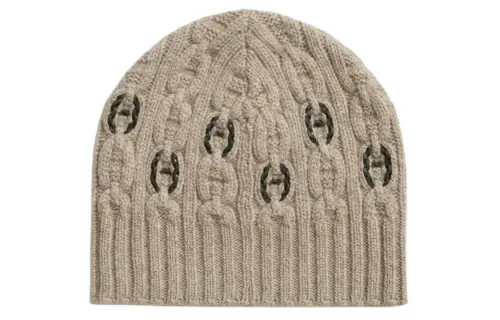 HERMES Cashmere Beanies Unisex Brown