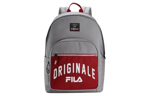 FILA Zip Closure Fabric Backpack Extra Small Men's Meteorite Gray