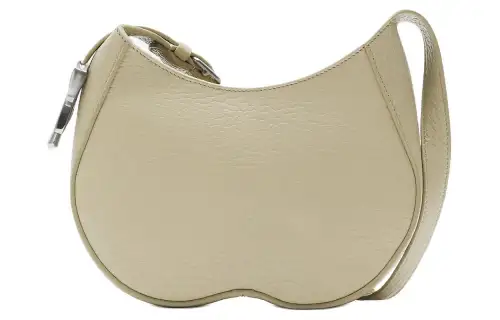 Burberry Grain Calfskin Handbag, Shoulder Bag Women's Orion Beige