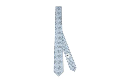 GUCCI Mulberry Silk Ties Men's Light Blue