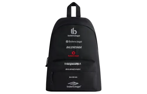 Balenciaga Explorer Recycled Nylon Backpack Men's Black