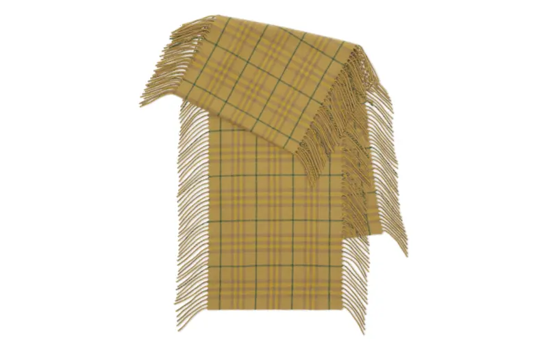 Burberry Cashmere Knit Scarves Unisex Camel