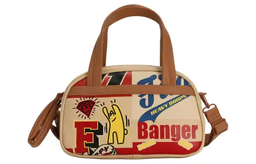 FILA FUSION Polyurethane, Synthetic Leather Shoulder Bag, Crossbody Bag, Handbag Regular Unisex Wheat Bran Card