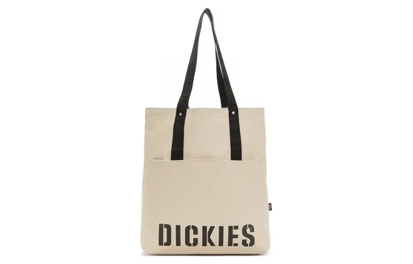 Dickies Cotton Tote Bag, Shopping Bag, Handbag, Shoulder Bag Unisex Beige Gray