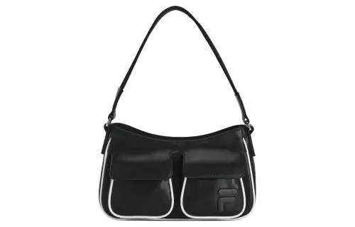 FILA FUSION Polyurethane Shoulder Bag Women's Pitch Black