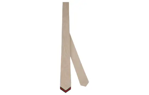 GUCCI Mulberry Silk Ties Men's Beige