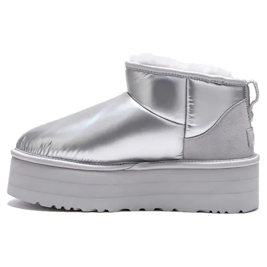 UGG Ultra Mini Platform Hi Shine Boot Silver Women's