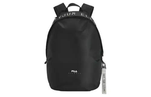 FILA Zip Closure Fabric Backpack Extra Small Women's Pitch Black