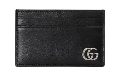GUCCI GG Marmont Leather Card Holder Card Holder Men's Black
