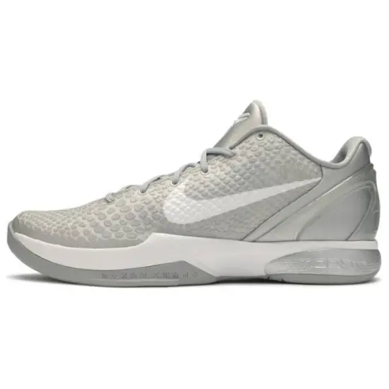 Nike Kobe 6 Metallic Silver Metallic Silver White