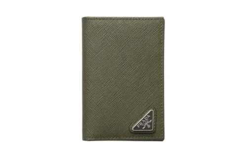 PRADA Saffiano Leather Card Holder Men's Loden Green