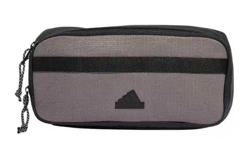 Adidas Recycled Material Fanny Pack Unisex Charcoal Gray & Black & White