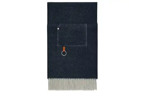 HERMES Knit Scarves Women's Blue