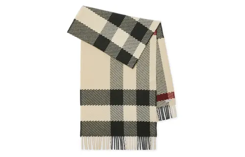Burberry check-pattern wool scarf