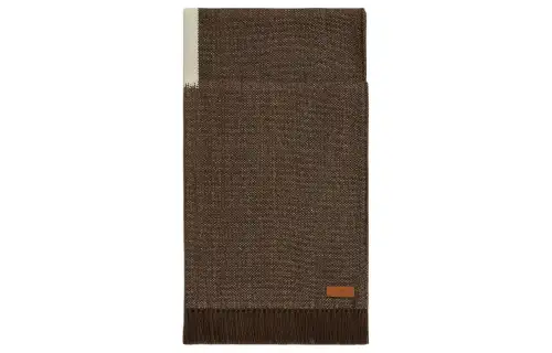 HERMES Cashmere Knit Scarves Women's Tan