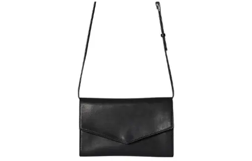 THE ROW Nappa Leather Envelope Bag, Shoulder Bag, Crossbody Bag Women's Black