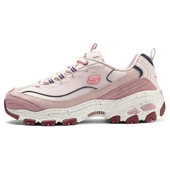 Skechers D'LITES 1.0 Cushioned Wear Resistant Breathable Low Top Casual Shoes Women's Pink