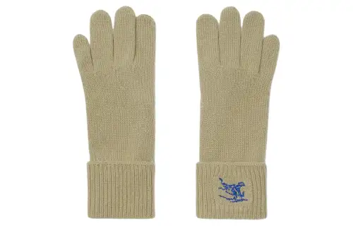 Burberry Cashmere Knit Gloves Unisex Green
