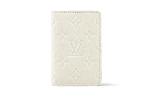 LOUIS VUITTON Cow Leather Wallet Men's Full Moon