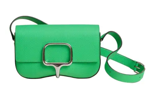 HERMES Della Cavalleria Epsom Calfskin Crossbody Bag, Shoulder Bag Women's 0Z Vert Comics Comic Green