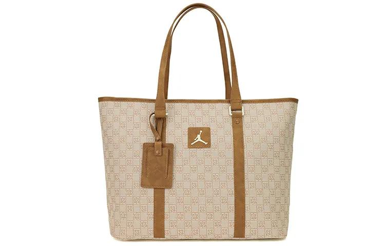 Jordan Polyester Tote Bag, Shopping Bag, Handbag, Shoulder Bag Regular Unisex Brown