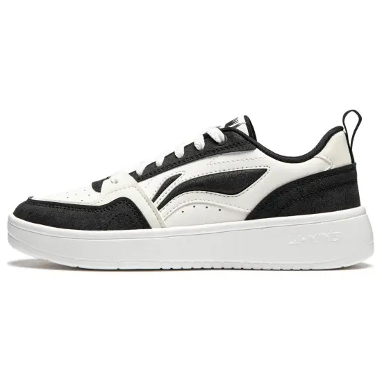 LiNing Yuanbao V2 Slip Resistant Cushioning Wear Resistant Low Top Skateboard Shoes Women's Black White