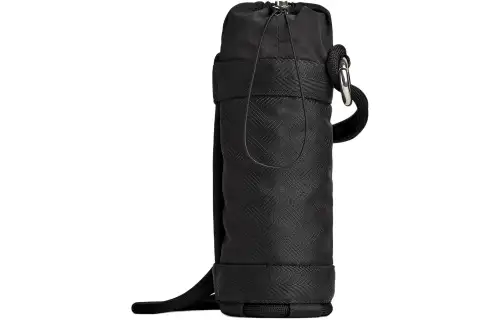 Bottega Veneta Nylon Jacquard Bottle Sleeve Storage Bag Women's Black