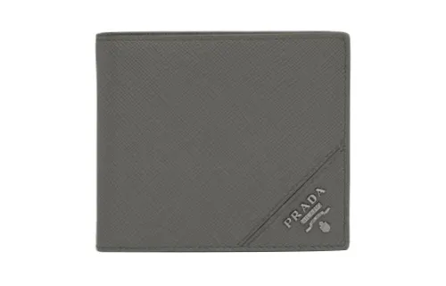 PRADA Saffiano Leather Wallet Men's Marble Gray