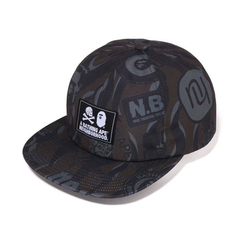 Кепка A BATHING APE A BATHING APE x NEIGHBORHOOD SS23 (черно-зеленая)