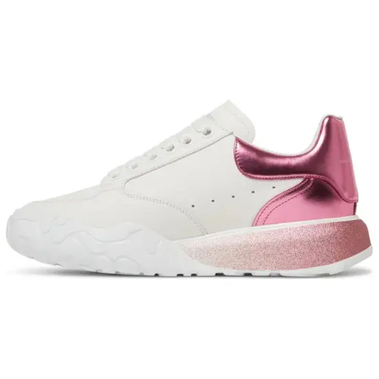 Alexander McQueen Court Trainer Casual Shoes Women's Low-Top White Pink
