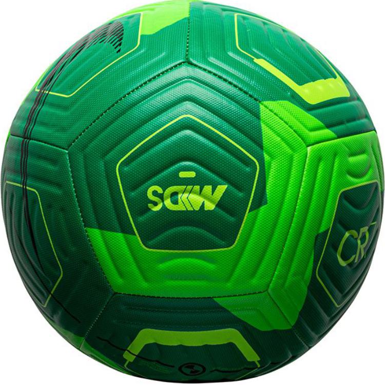 Nike CR7 Size 5 Ball Soccer Ball Rubber Machine Stitched Soccer Ball Unisex Green