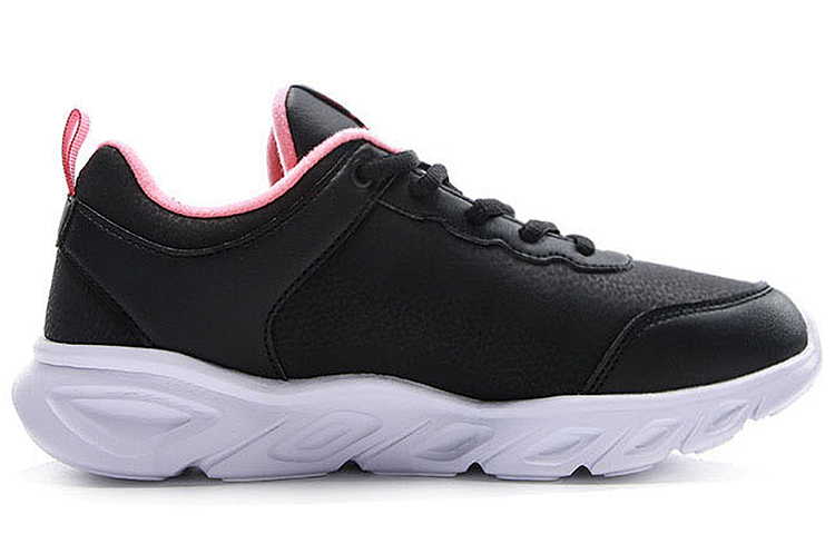 XTEP Fleece Lined Insulated Shoes, Leather Upper Casual Thermal Low top Running Shoes Women’s Black