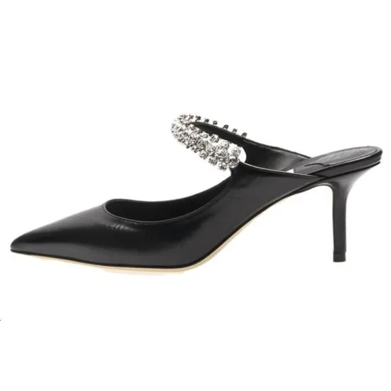 Jimmy Choo Bing 70mm Crystal-embellished Mules