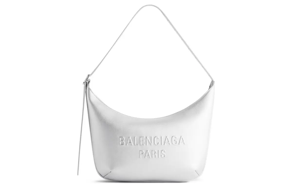 Balenciaga Logo Detailed Zip Up Shoulder Bag