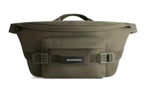 Balenciaga Army Polyamide Fanny Pack Large Men's Dark Green