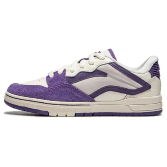 LiNing Wei Wu PRO Skateboard Shoes Women's Low-Top Beige Purple