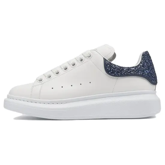 Alexander McQueen Oversized Sneaker 'White Navy Glitter' Women's