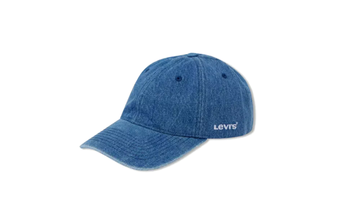 Levis Cotton Baseball Caps Unisex Denim Blue