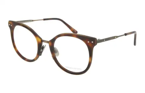 Bottega Veneta Acetate Oval Eyeglass Frames Women's Tortoiseshell
