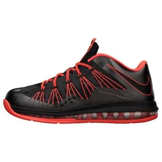 Nike LeBron X Low Black Total Crimson