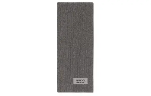 GUCCI Ribbed-knit Wool Scarf