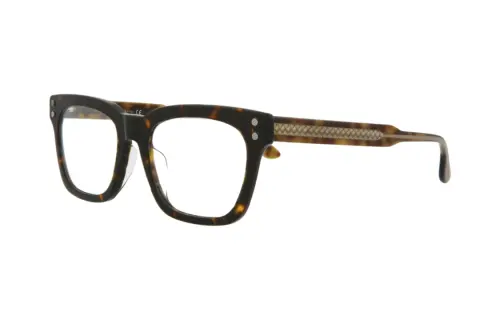 Bottega Veneta Acetate Rectangular Eyeglass Frames Men's Tortoiseshell
