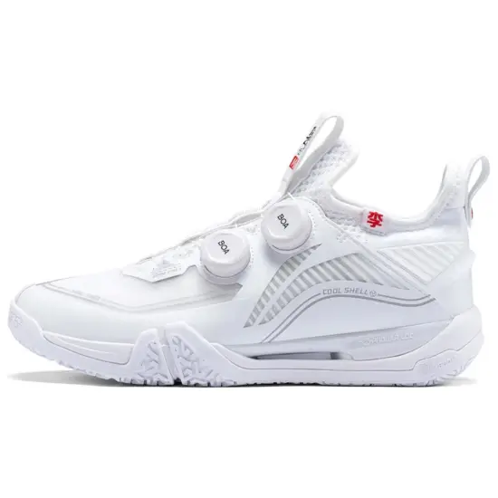 LINING Stick-to-the-Ground Flight MAX Badminton Shoes Men Low-Top White