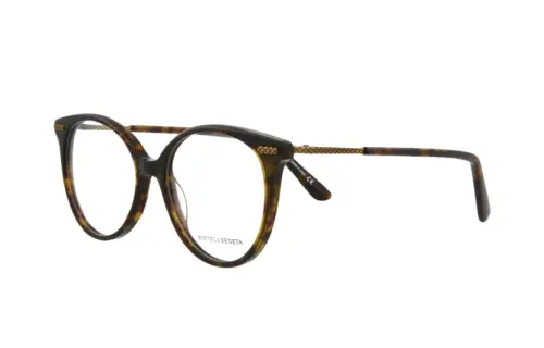 Bottega Veneta Acetate Irregular Shape Eyeglass Frames Women's Tortoiseshell