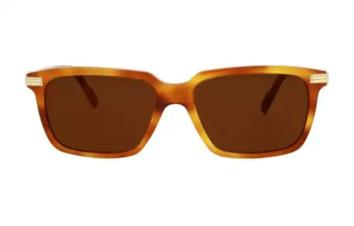 CARTIER Irregular Shape Sunglasses Men's Tortoiseshell