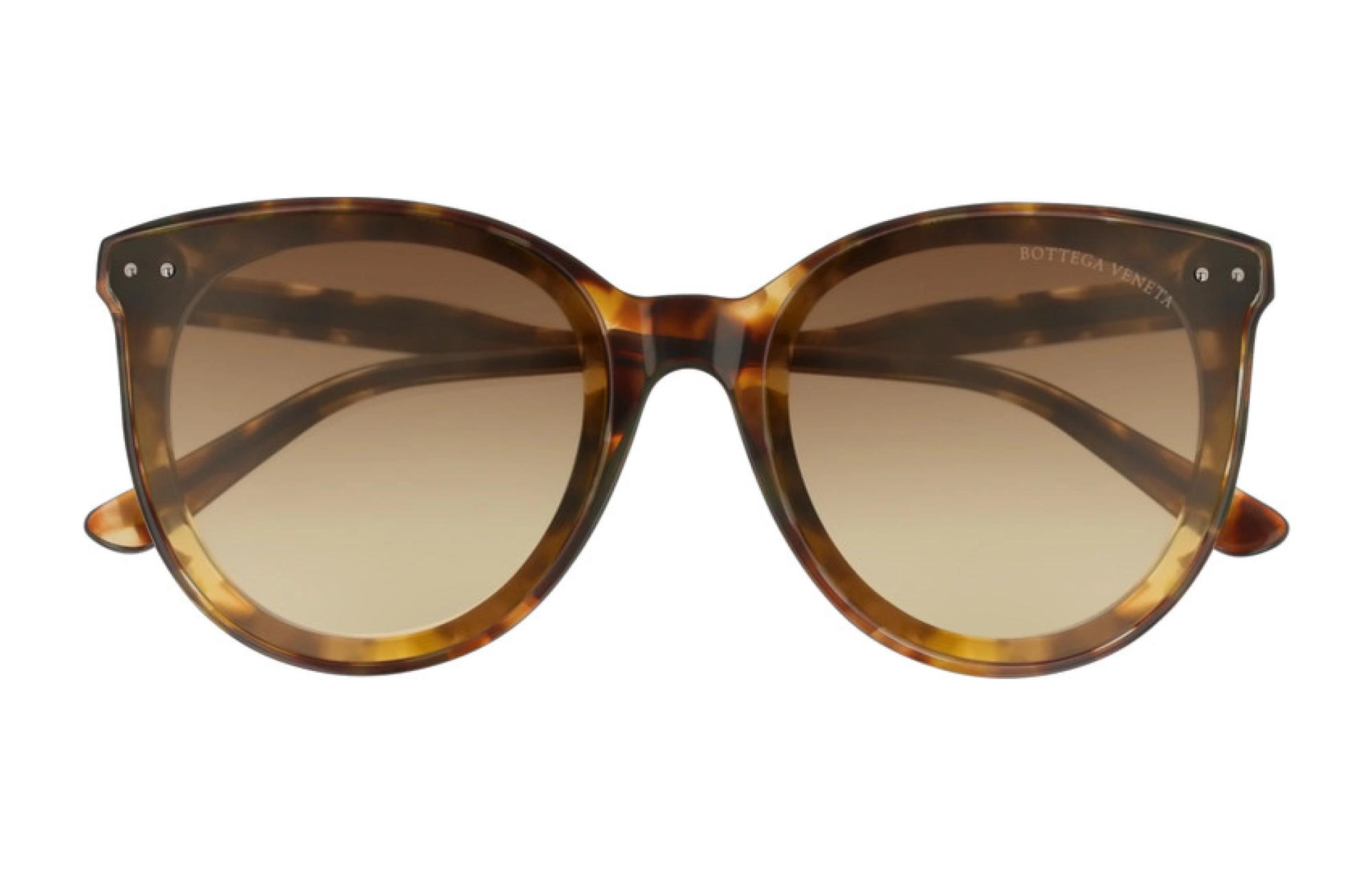 Bottega Veneta Plastic Oval Sunglasses Women's Tortoiseshell