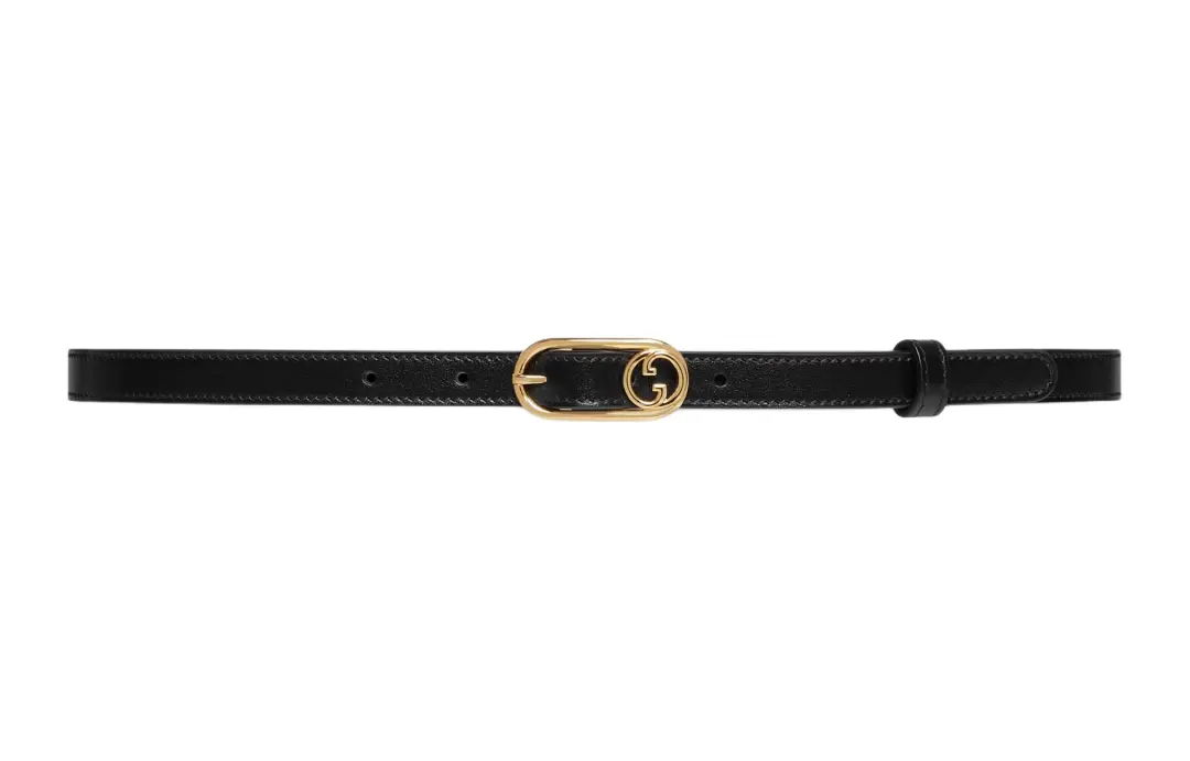 GUCCI Interlocking G buckle Leather Belt