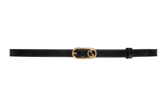 GUCCI Interlocking G buckle Leather Belt