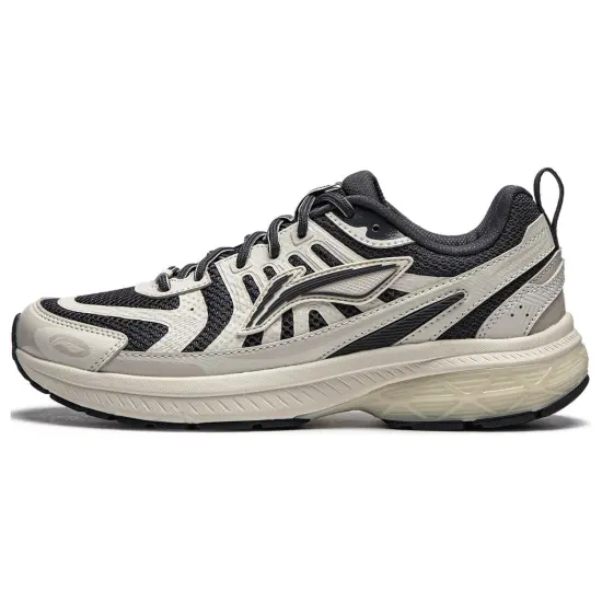 LINING Shake 1.0 V3 Running Shoes Women's Low-Top Ebony Black/Silver Fir Gray
